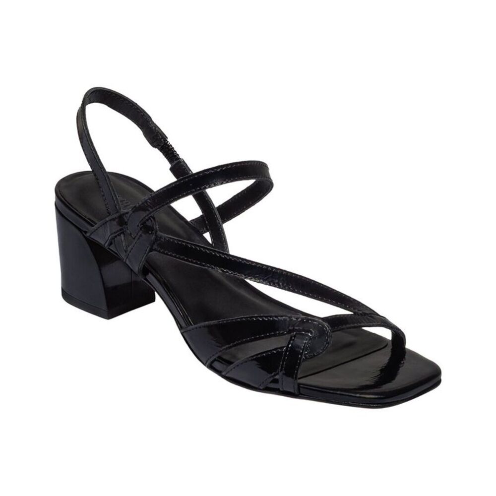 Bernardo Gyoda Patent Mid Heel Sandal